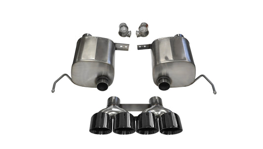 Stainless steel exhaust system kit from Corsa Performance part number 14762BLK