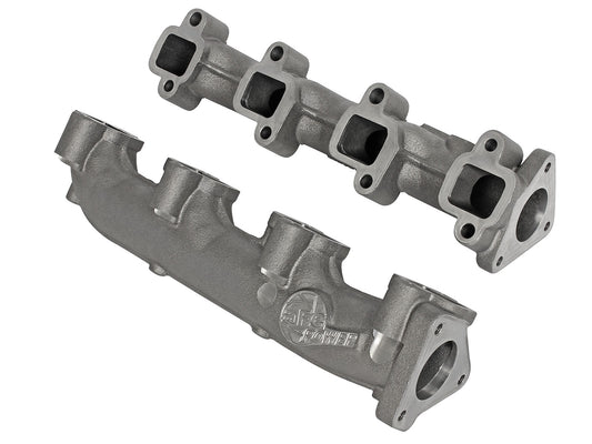 Gray ductile iron exhaust manifold with mounting hardware from aFe Power part number 46-40024