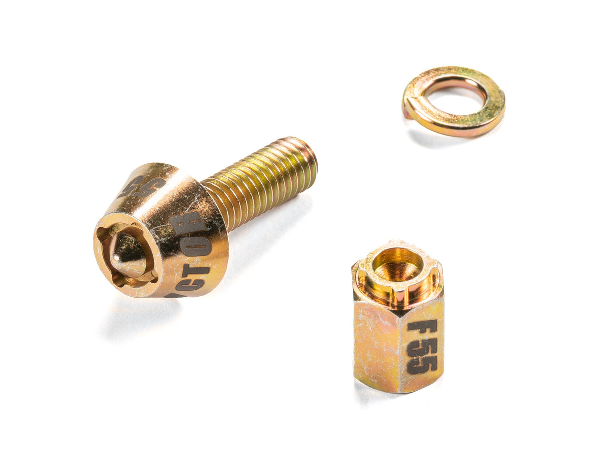 Gold zinc steel security bolt locker from Factor 55 part number 00001