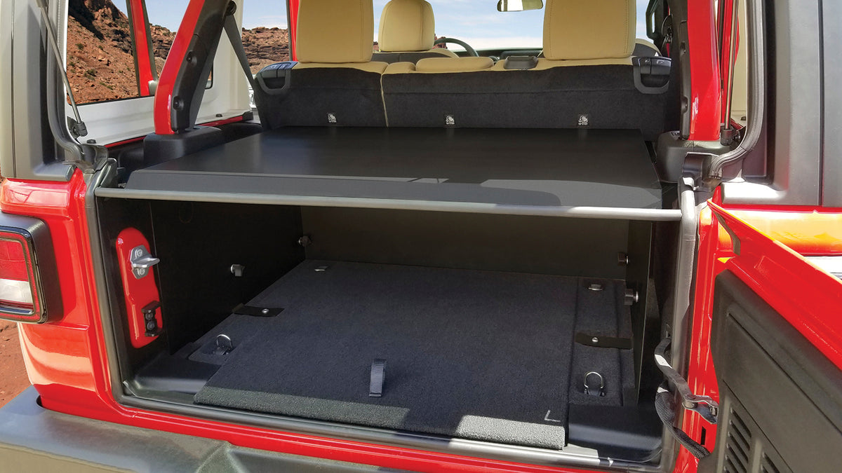 Black cargo area security enclosure from Tuffy Security Products part number 345-01