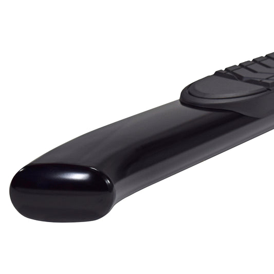 TrailFX A7072B 5 Inch Oval Bent Powder Coated Black Steel Rocker Panel MountStep Nerf BarTrailFX