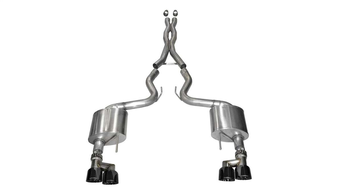 Stainless steel exhaust system kit from Corsa Performance part number 14335BLK