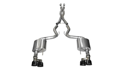 Stainless steel exhaust system kit from Corsa Performance part number 14335BLK