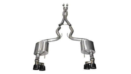 Stainless steel exhaust system kit from Corsa Performance part number 14335BLK