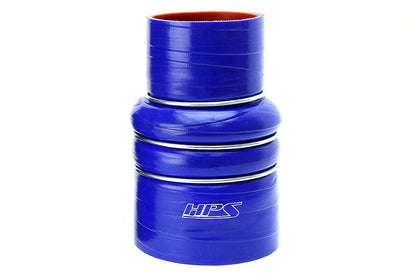 Blue silicone hose coupler from HPS Performance part number CAC-350-400-COLD