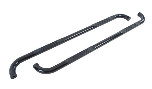 Black mild steel step nerf bar kit with mounting hardware from Big Country part number 370301