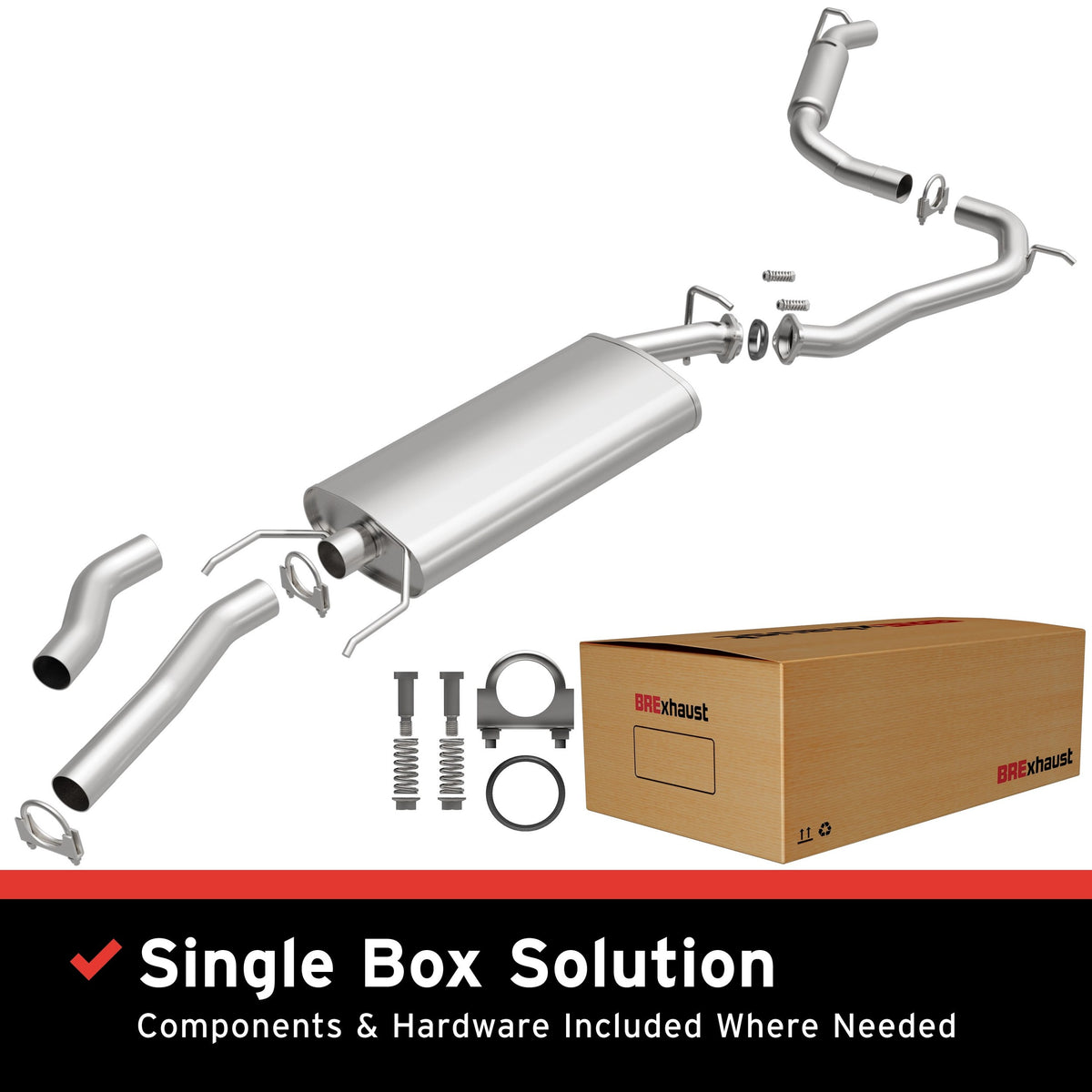 Satin exhaust system kit from BRExhaust part number 106-0717