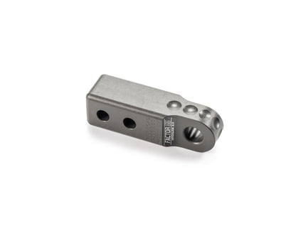 Gray hard anodized 6061 aluminum trailer hitch d-ring mount from Factor 55 part number 00020-06