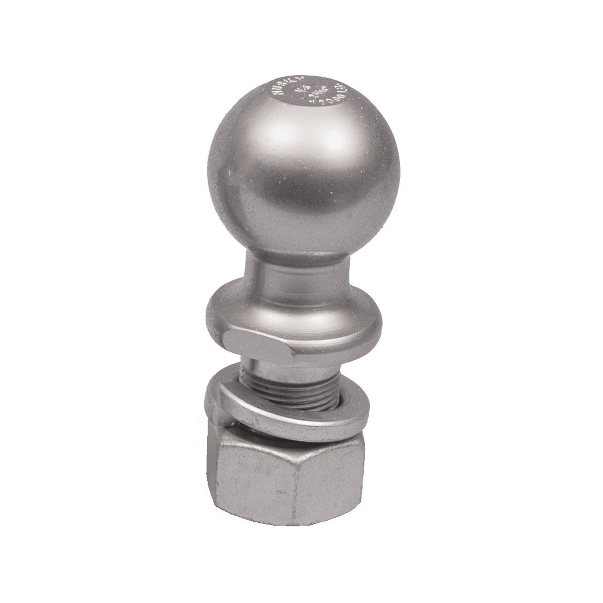 Silver chrome plated steel trailer hitch ball from Husky Towing part number 33855