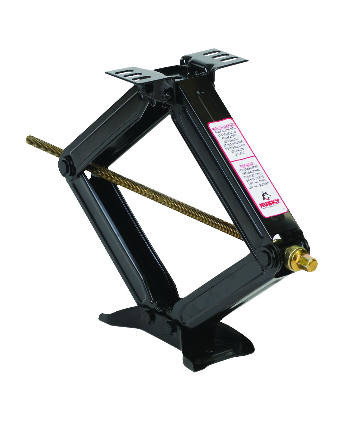 Black steel trailer jack from Husky Towing part number 88122