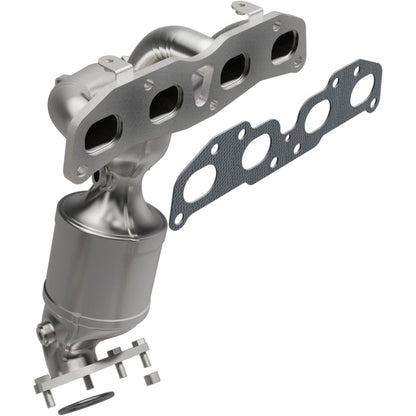 Uncoated stainless steel catalytic converter with integrated exhaust manifold from MagnaFlow Exhaust Products part number 49295