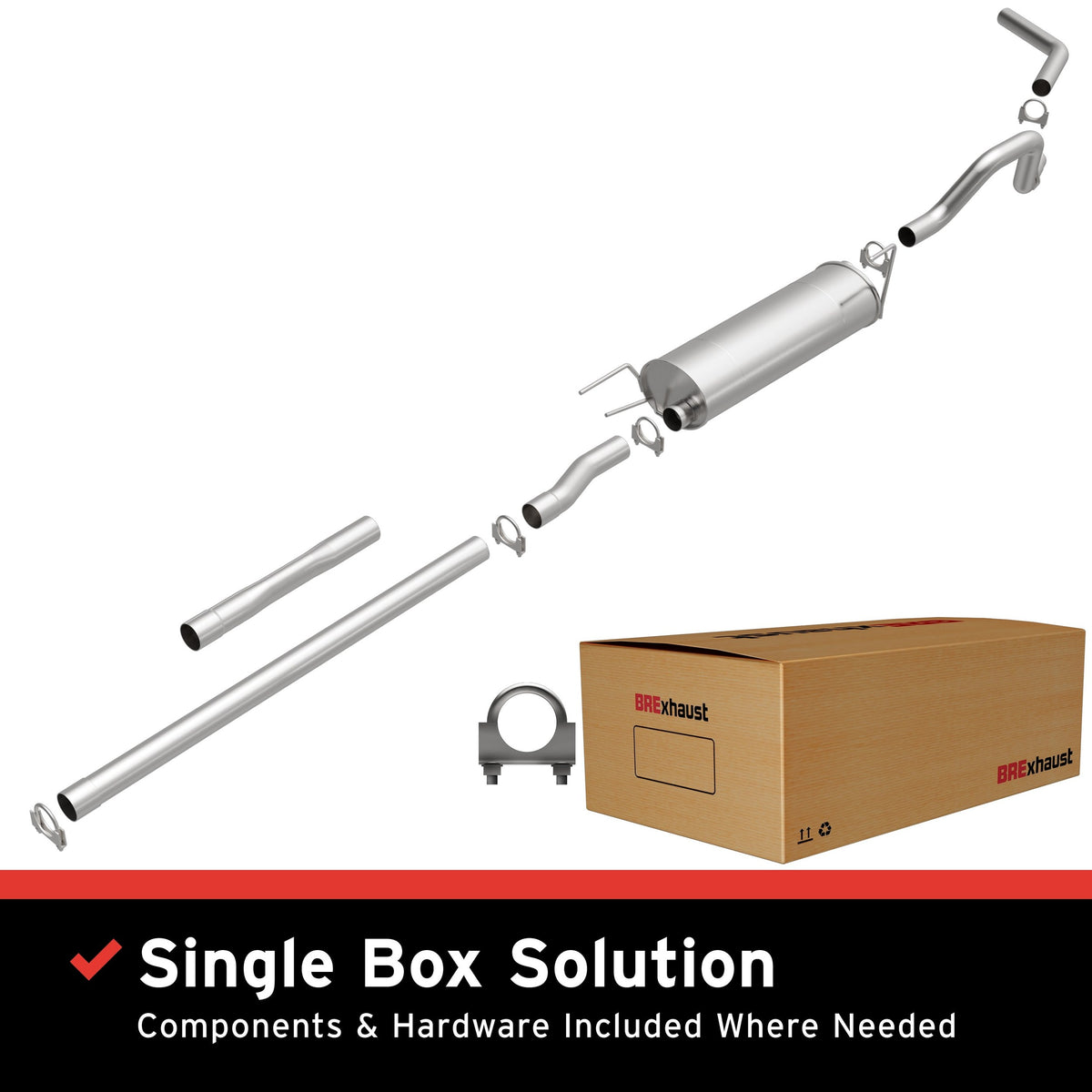 Satin exhaust system kit from BRExhaust part number 106-0697