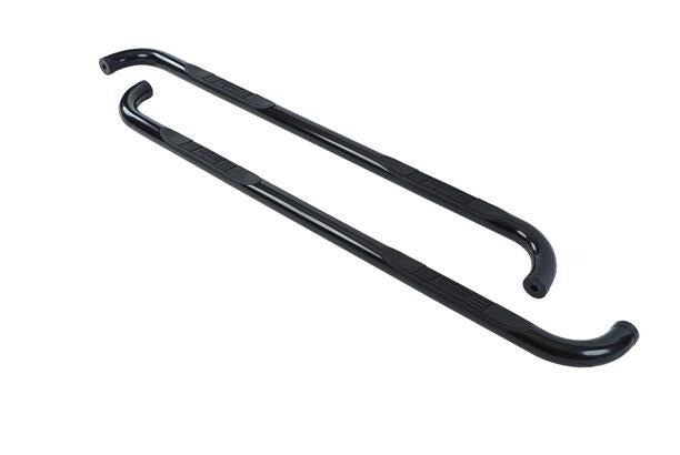 Black mild steel step nerf bar kit with mounting hardware from Big Country part number 372011