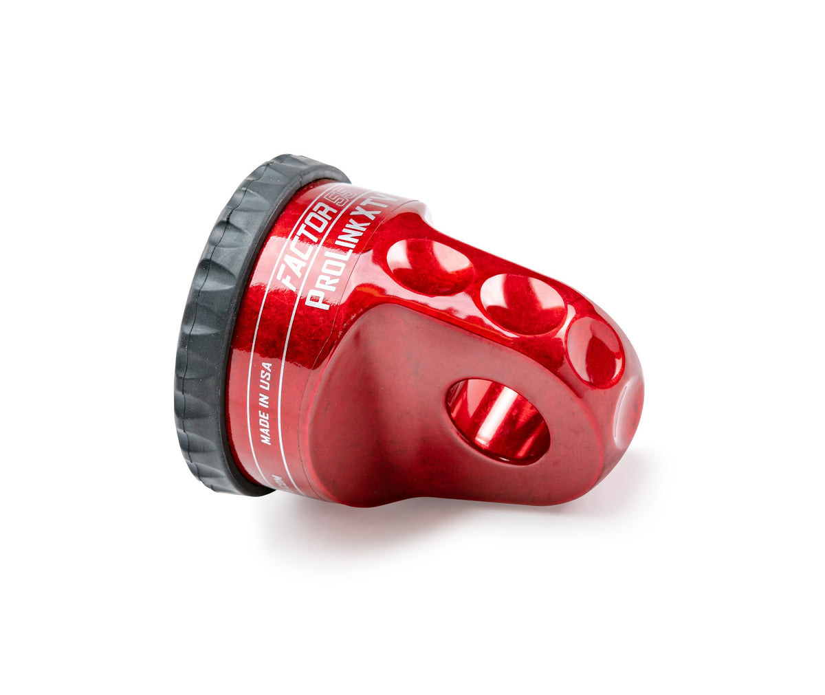 Red powdercoat 6061 aluminum winch shackle from Factor 55 part number 00110-01