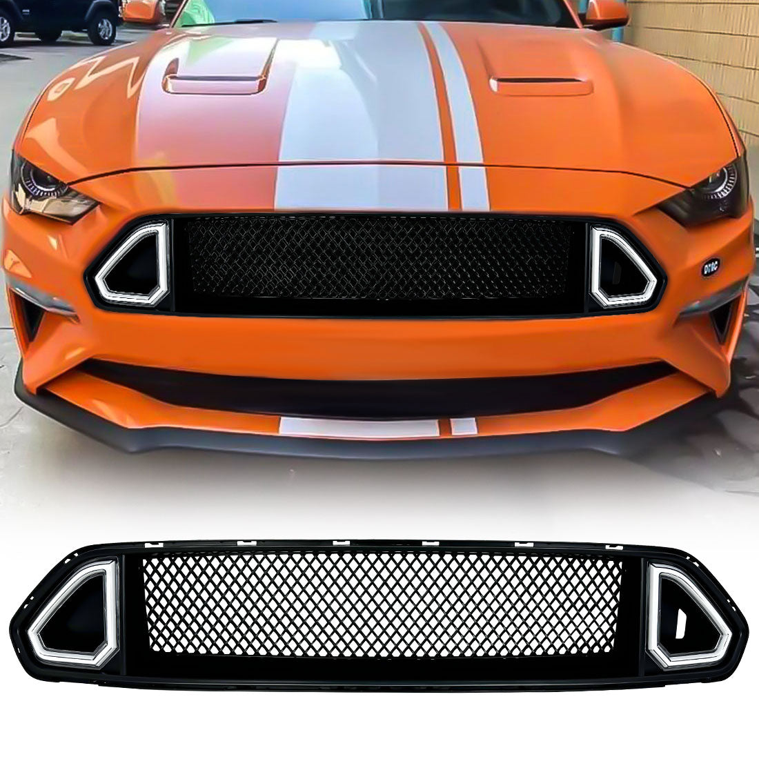 Matte black abs plastic grille from AMERICAN MODIFIED part number AMFMCA00607