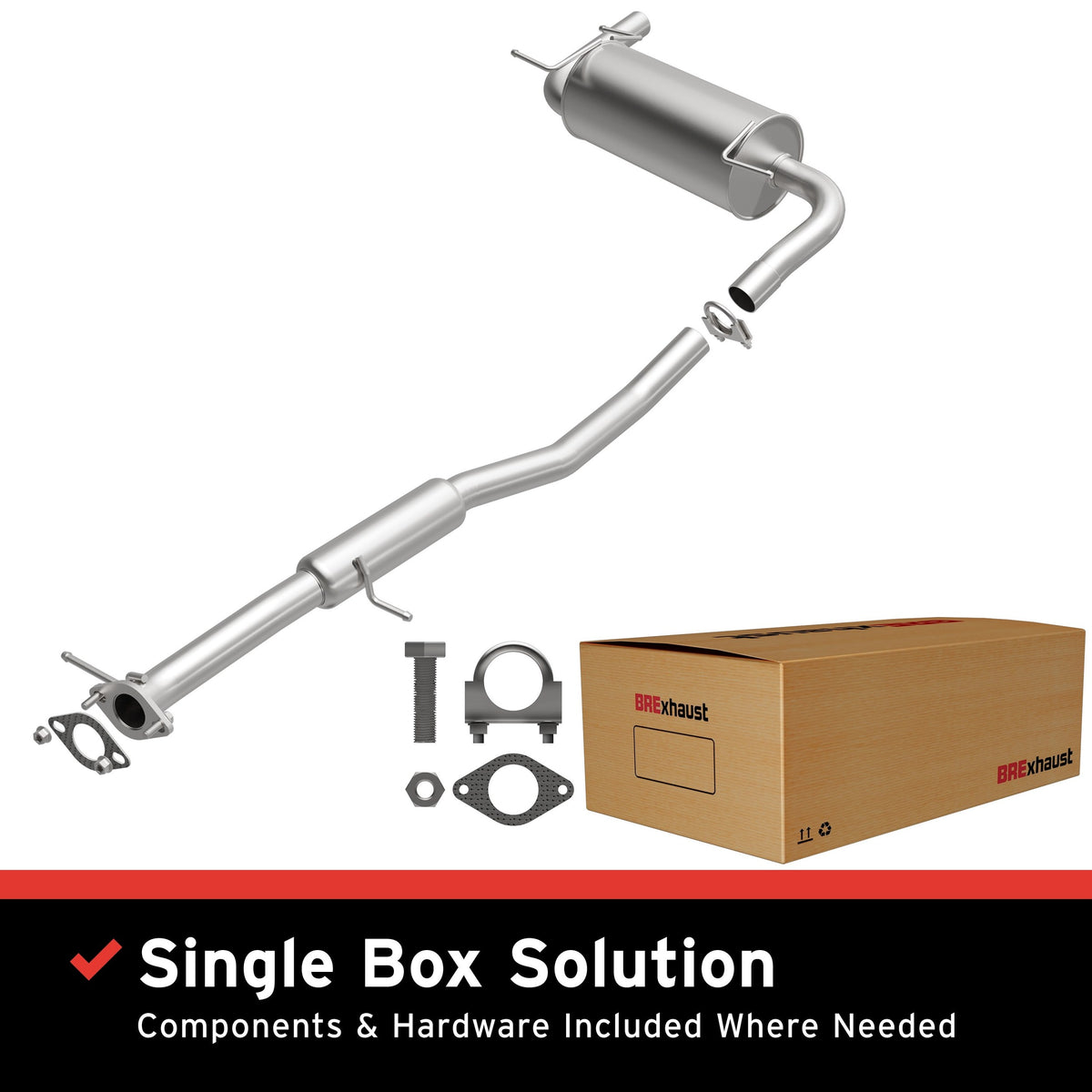 Satin exhaust system kit from BRExhaust part number 106-0246