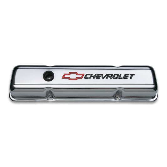 Black chrome steel engine valve cover from Proform part number 141-899