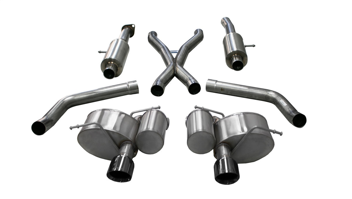 Stainless steel exhaust system kit from Corsa Performance part number 14466BLK