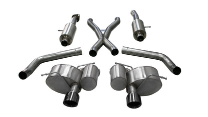 Stainless steel exhaust system kit from Corsa Performance part number 14466BLK