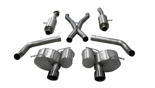 Stainless steel exhaust system kit from Corsa Performance part number 14466BLK