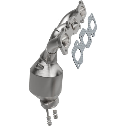 Uncoated stainless steel catalytic converter with integrated exhaust manifold from MagnaFlow Exhaust Products part number 5531920