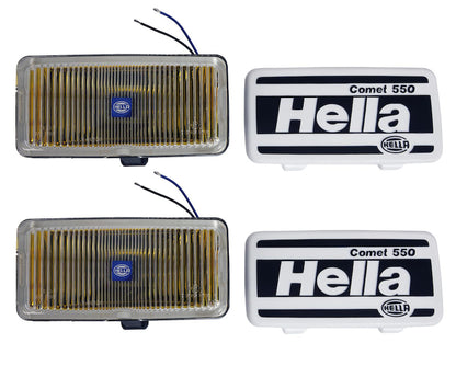 White fog light with mounting hardware from Hella part number 005700681