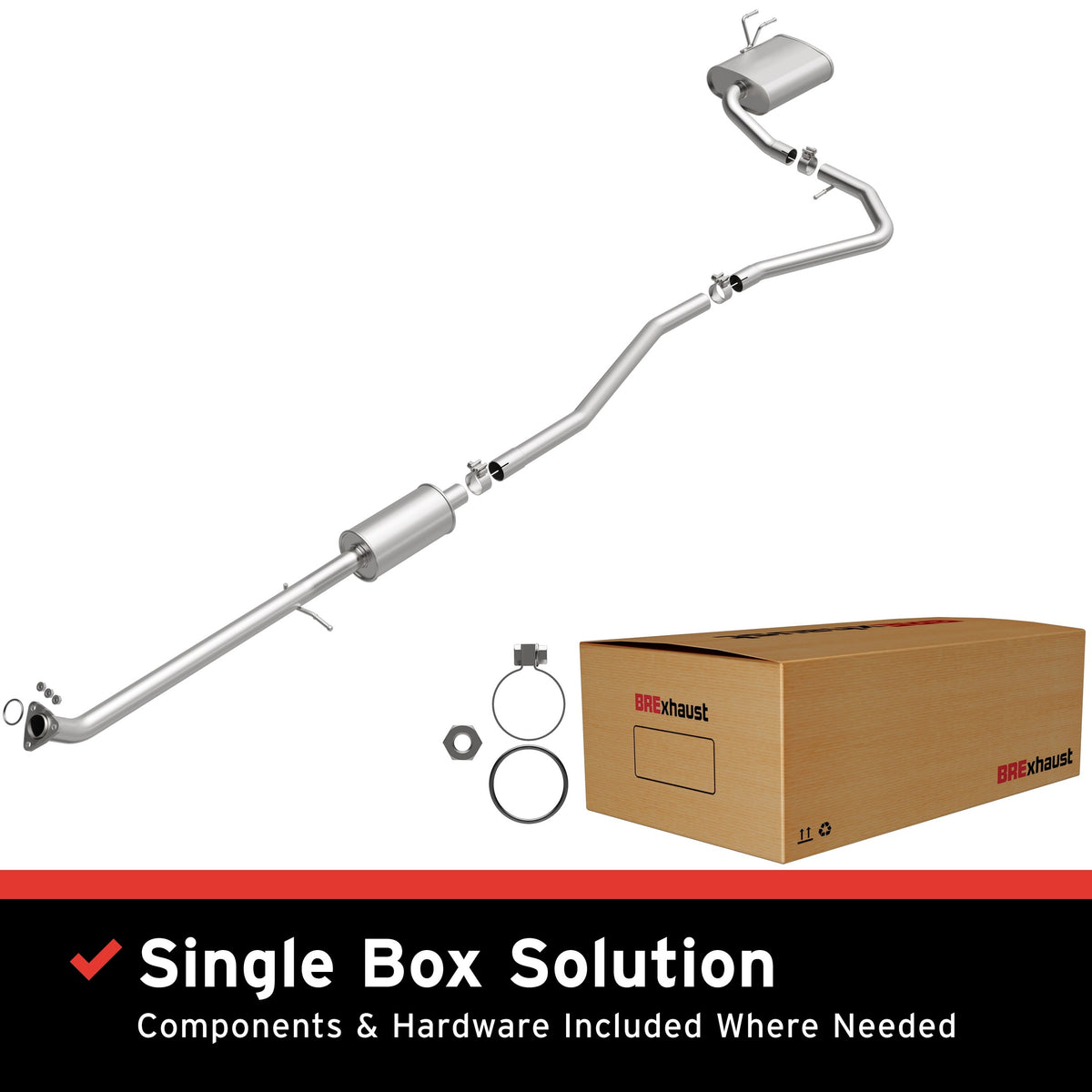 Satin exhaust system kit from BRExhaust part number 106-0953
