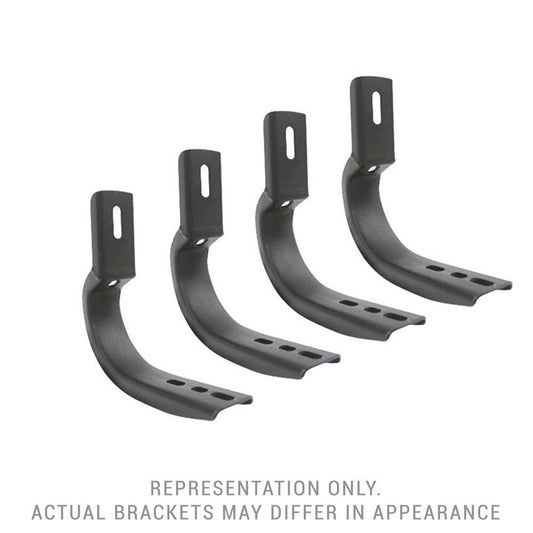 Textured black mild steel step nerf bar mount kit from Big Country part number 392565