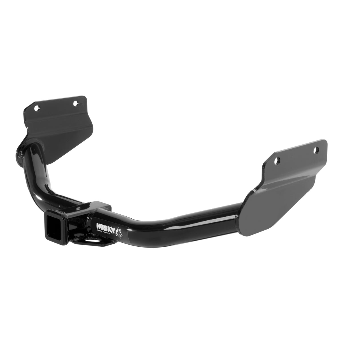 Black powder coated steel trailer hitch with mounting hardware from Husky Towing part number 69530C