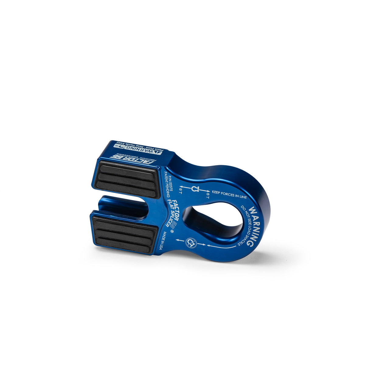Blue bright dip anodized 6061 aluminum winch shackle from Factor 55 part number 00375-02