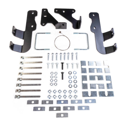 Black steel fifth wheel trailer hitch mount kit with mounting hardware from Husky Towing part number 33204