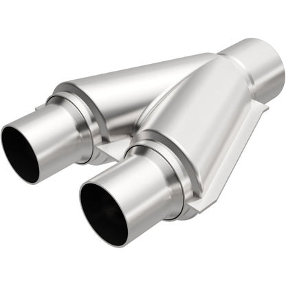 Satin stainless steel exhaust y pipe from MagnaFlow Exhaust Products part number 10798