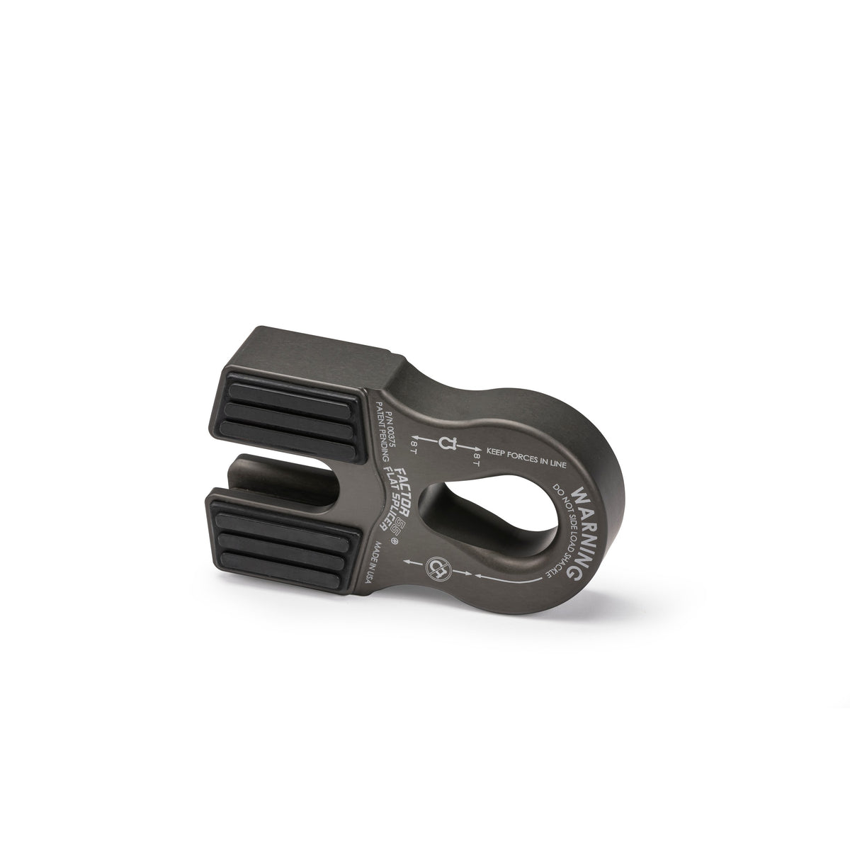 Gray hard anodized 6061 aluminum winch shackle from Factor 55 part number 00375-06