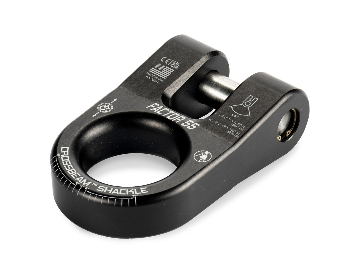 Black type-ii anodized 6061 aluminum screw pin shackle from Factor 55 part number 00054-04