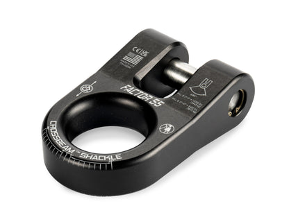 Black type-ii anodized 6061 aluminum screw pin shackle from Factor 55 part number 00054-04