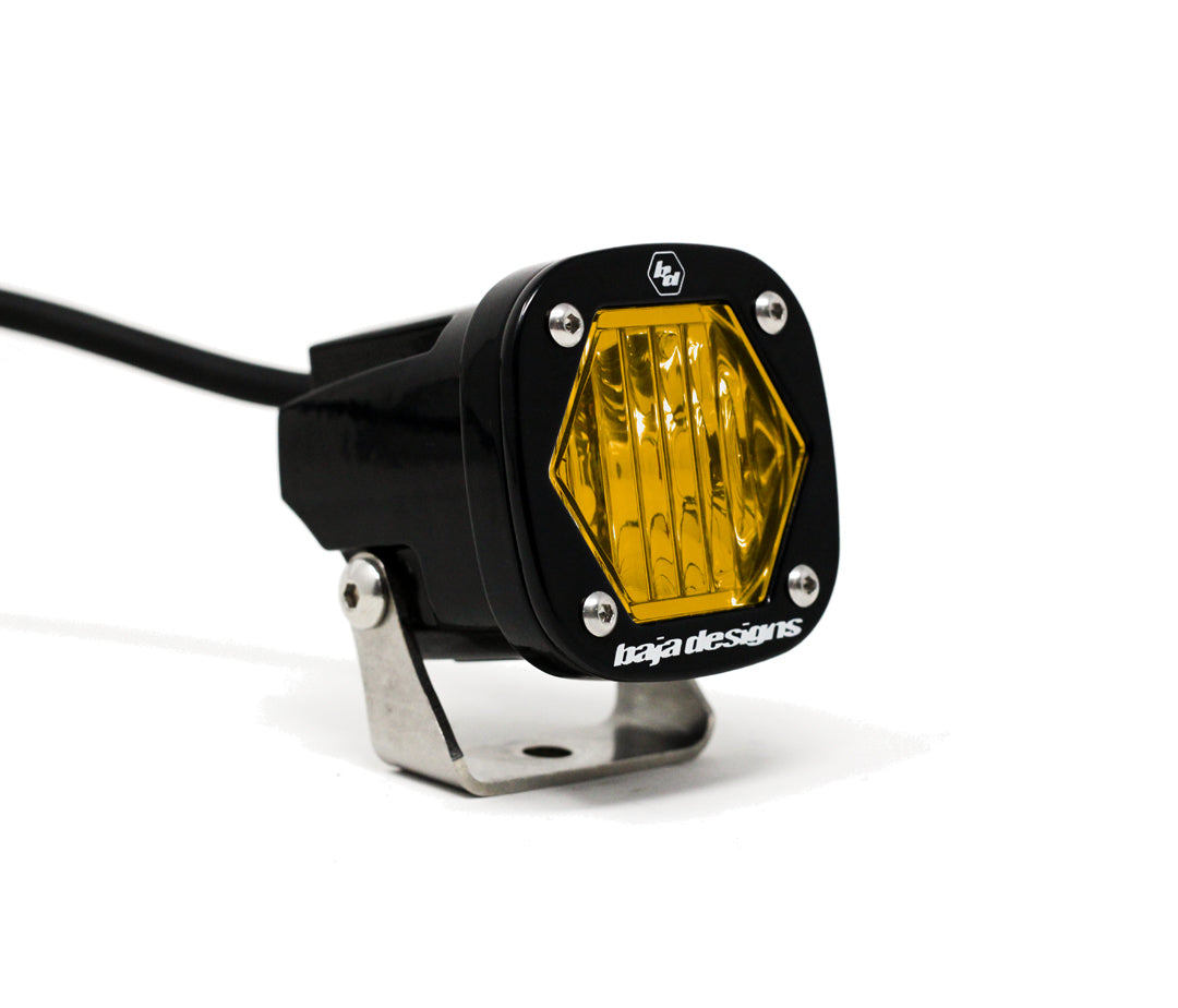 Black auxiliary light with mounting hardware from Baja Designs part number 380015