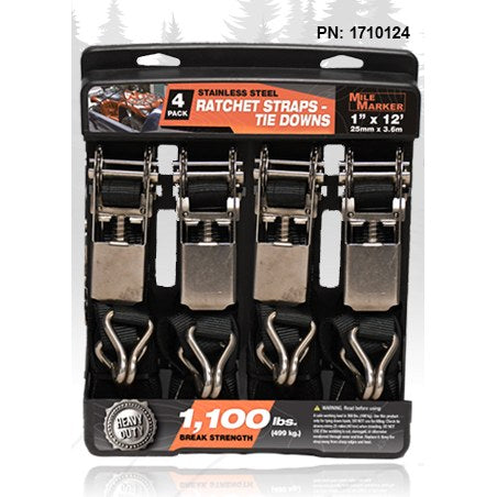 Corrosion resistant ratchet tie down strap kit from Mile Marker part number 1710124
