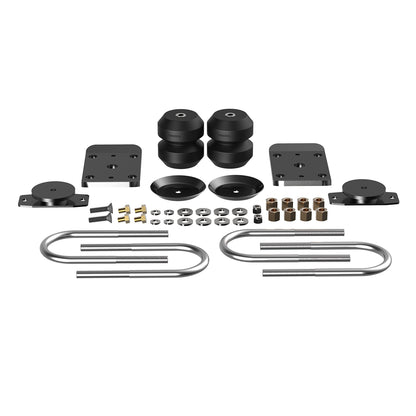 Black rubber suspension bump stop kit with mounting hardware from Timbren part number ABSTRFK