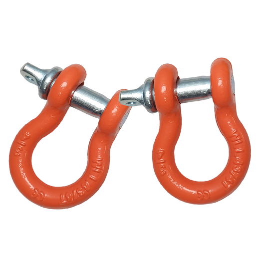 Orange alloy metal screw pin shackle from Mile Marker part number 60-50134