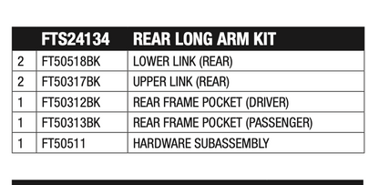 Suspension Lift Kit from Fabtech part number FTS24134