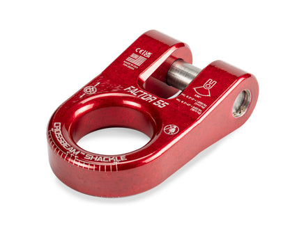 Red powdercoat 6061 aluminum screw pin shackle from Factor 55 part number 00054-01