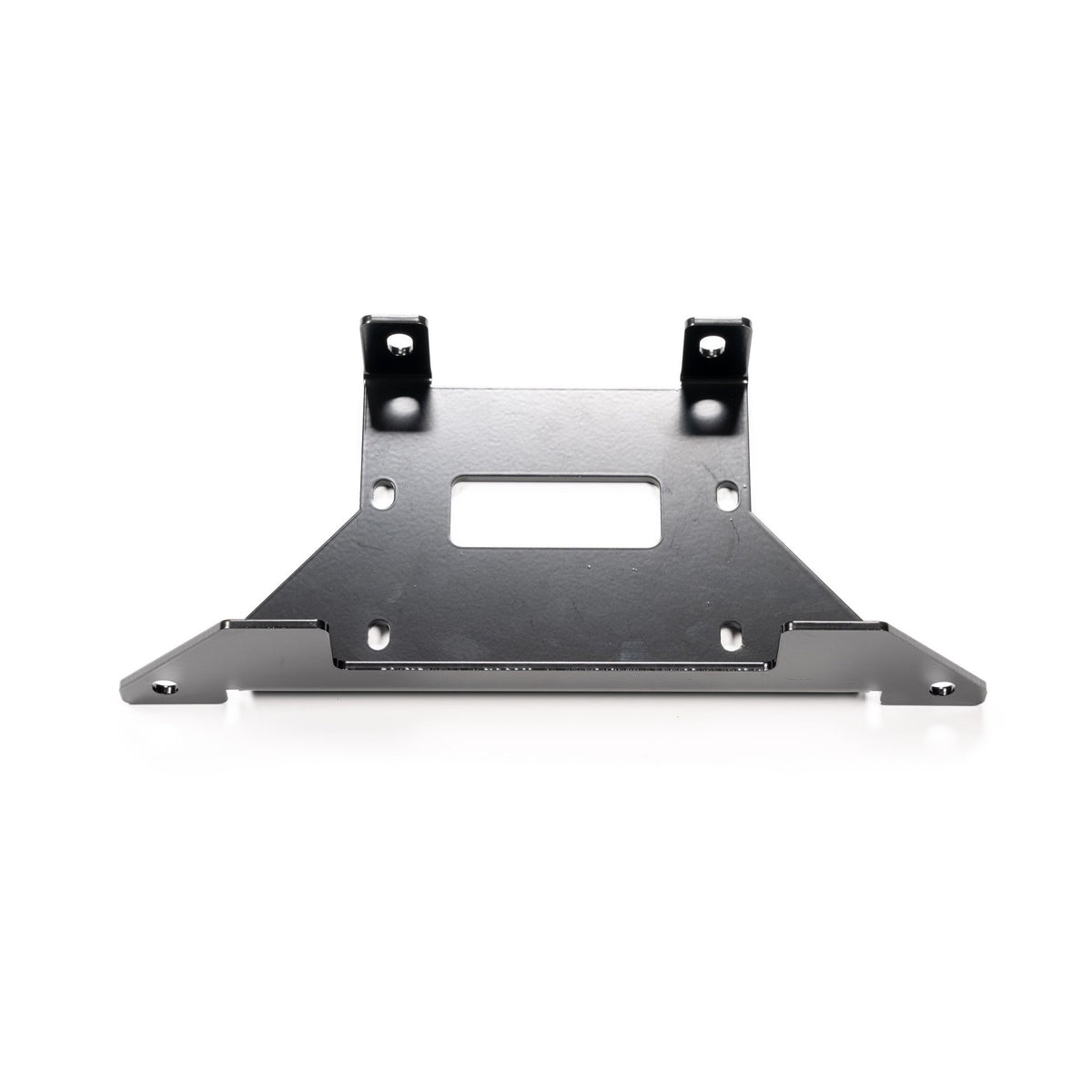 Black powder coated steel winch mount from Warn part number 108170