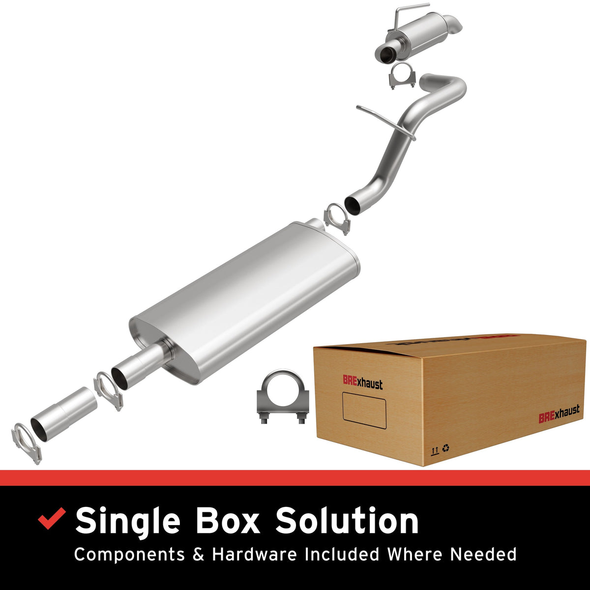 Satin exhaust system kit from BRExhaust part number 106-0047