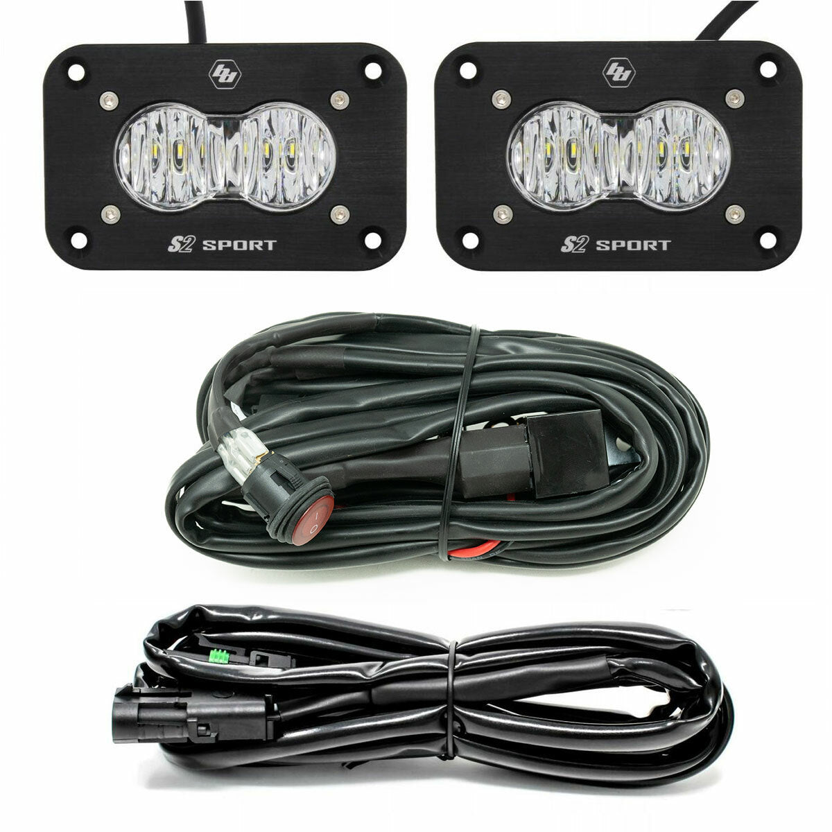 Black auxiliary light with mounting hardware from Baja Designs part number 547807