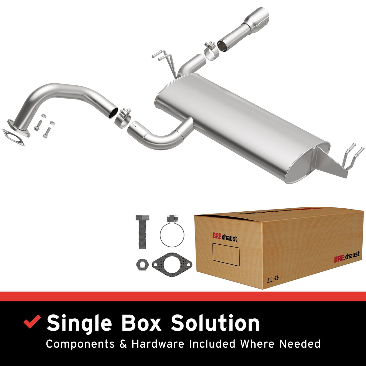 Satin exhaust system kit from BRExhaust part number 106-0975