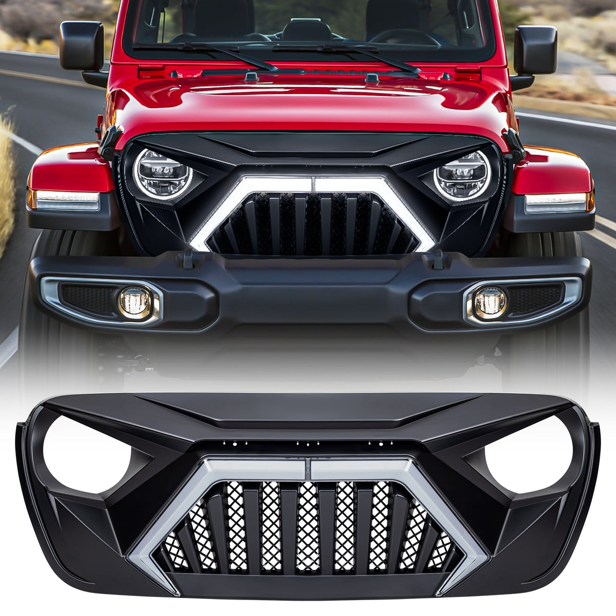 Matte black abs plastic grille from AMERICAN MODIFIED part number AMJPCA00135