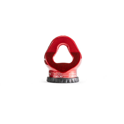 Red powdercoat 6061 aluminum winch shackle from Factor 55 part number 00310-01