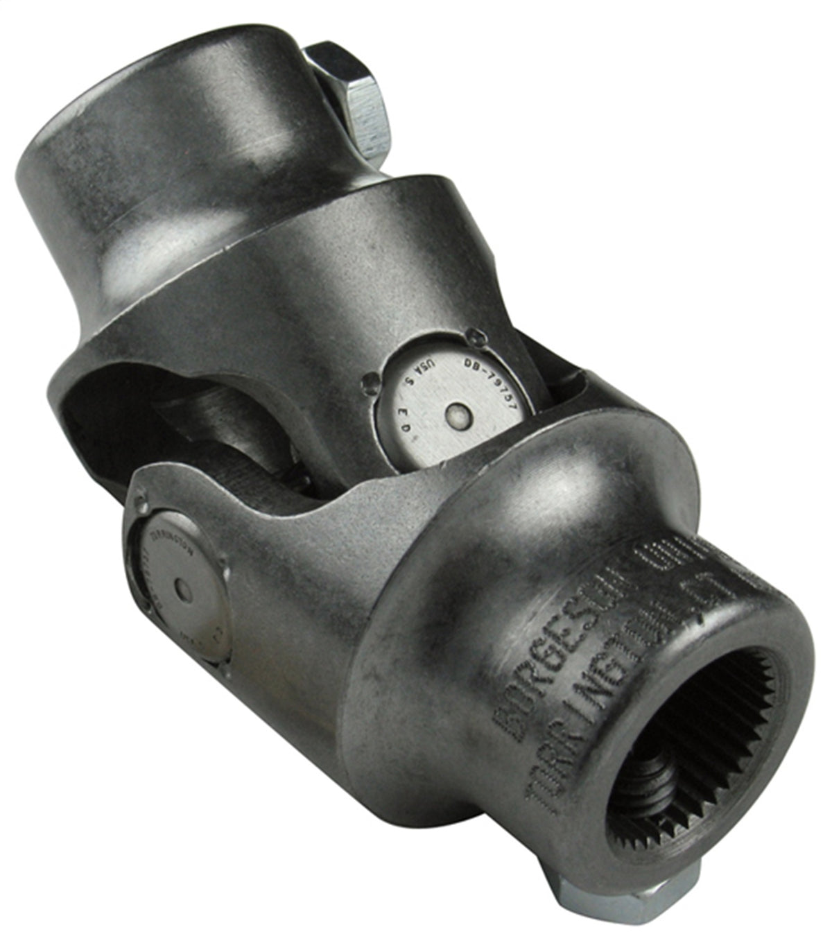 Steel steering shaft universal joint from Borgeson part number 013449