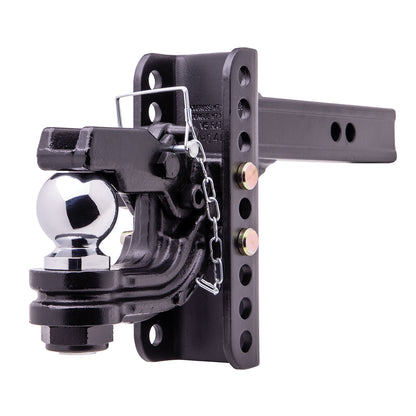 Black powder coated steel tow hook with mounting hardware from Husky Towing part number 33109