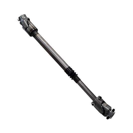 Natural steel steering shaft with mounting hardware from Borgeson part number 000311